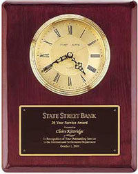 Rosewood piano finish clock plaque