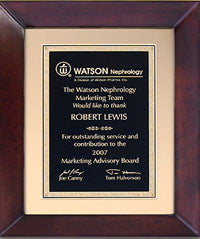 Cherry Wood Framed Plaque | Custom Engraved Award Plaque