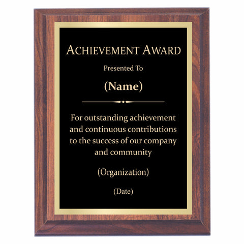 Achievement Premier Award Plaque