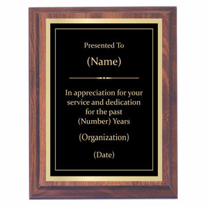 Appreciation Premier Award Plaque