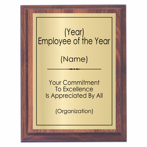 Employee of the Year Plaque