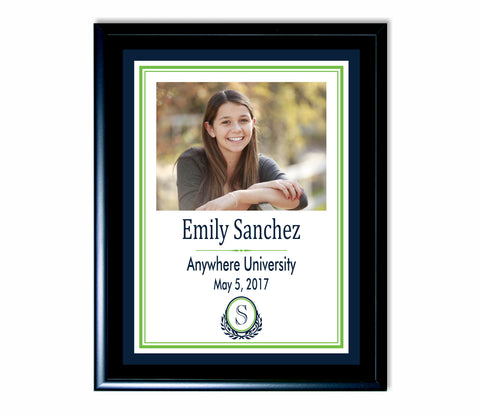 Graduation Plaque with monogram