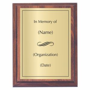 In Memory of Plaque