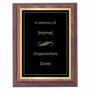 In Memory Of Premier Award Plaque