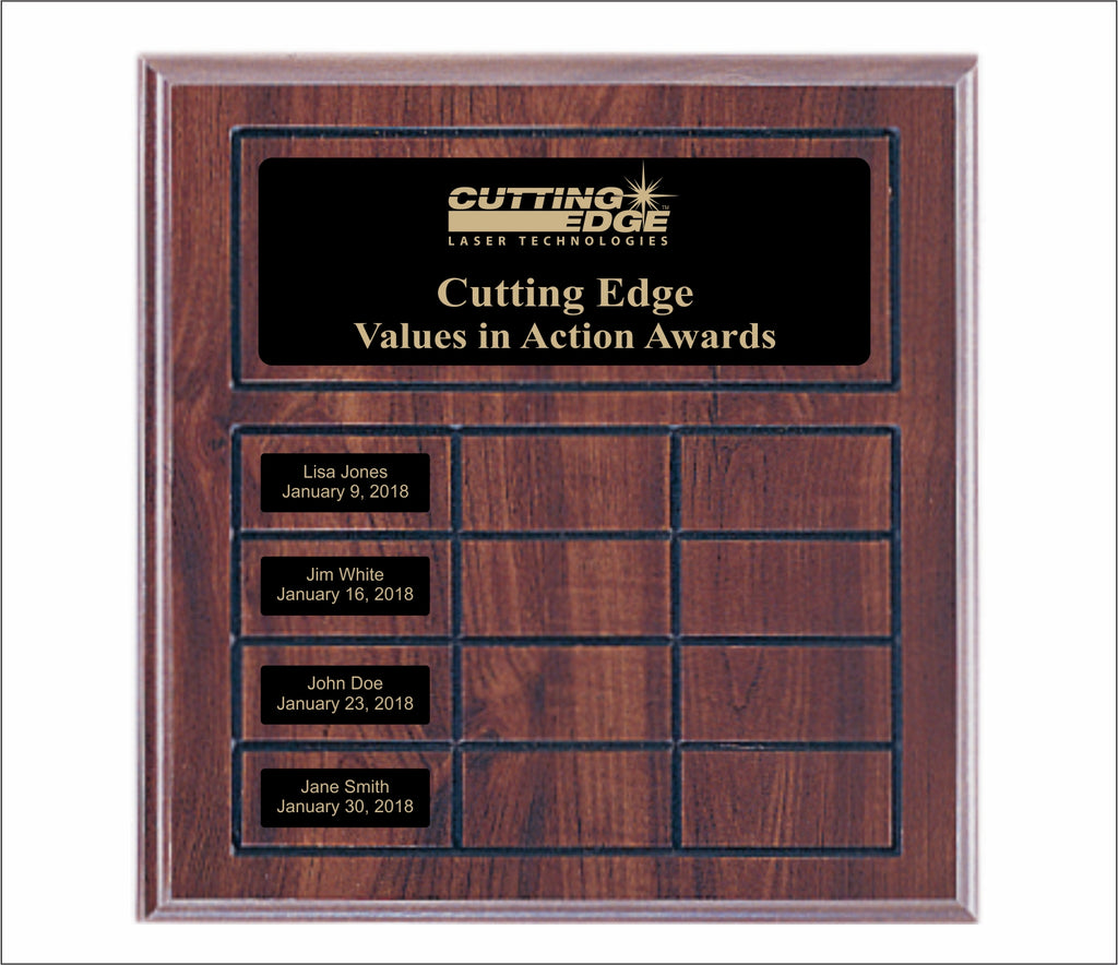 Black Value Series Perpetual Name Plate Plaque
