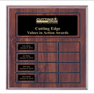Black Value Series Perpetual Name Plate Plaque