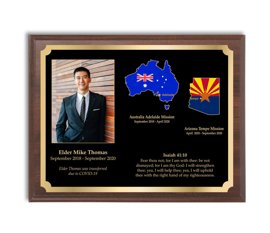 Two-Mission Missionary Plaque