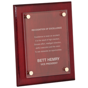 Rosewood Acrylic Award Plaque