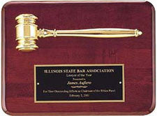 Rosewood gavel plaque from Awards2you