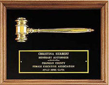 Walnut framed gavel plaque  from awards2you