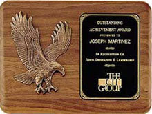 Walnut Large Eagle Plaque | Custom Engraved Plate