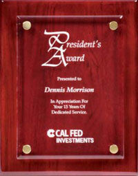 rosewood plaque with acrylic front from awards2you