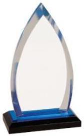 Blue Oval Acrylic Award