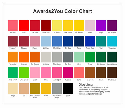Choose from 46 text colors.