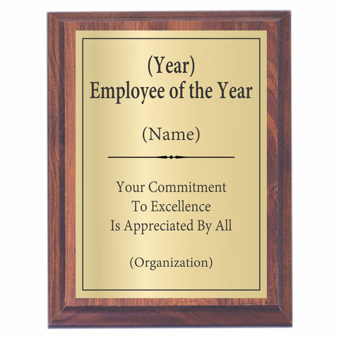Employee of the Year Plaque