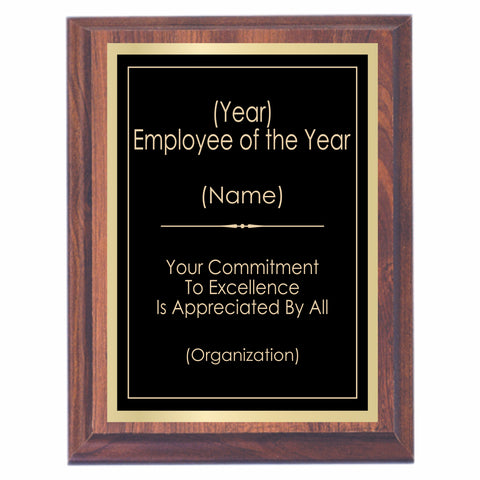 Employee of the Year Premier Award Plaque