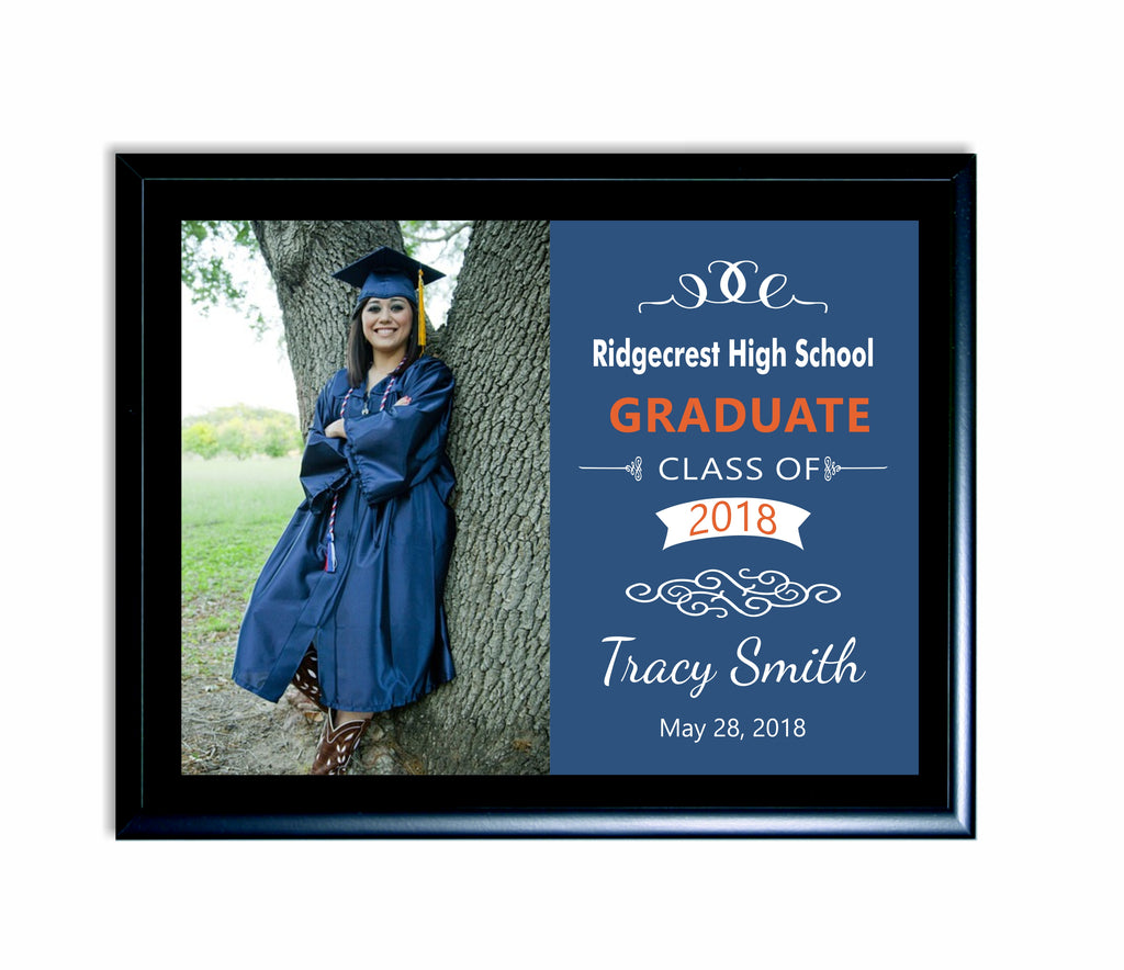 Graduation Plaque with full color photo on color background