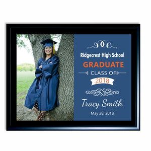 Graduation Plaque with full color photo on color background