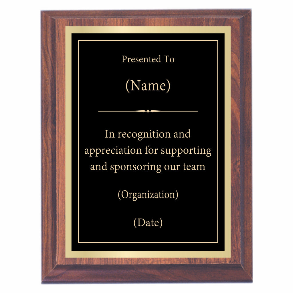 Recognition Premier Award Plaque