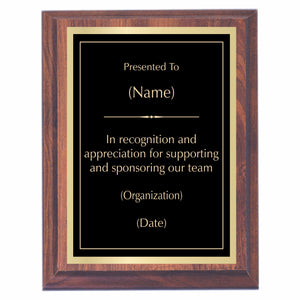 Recognition Premier Award Plaque